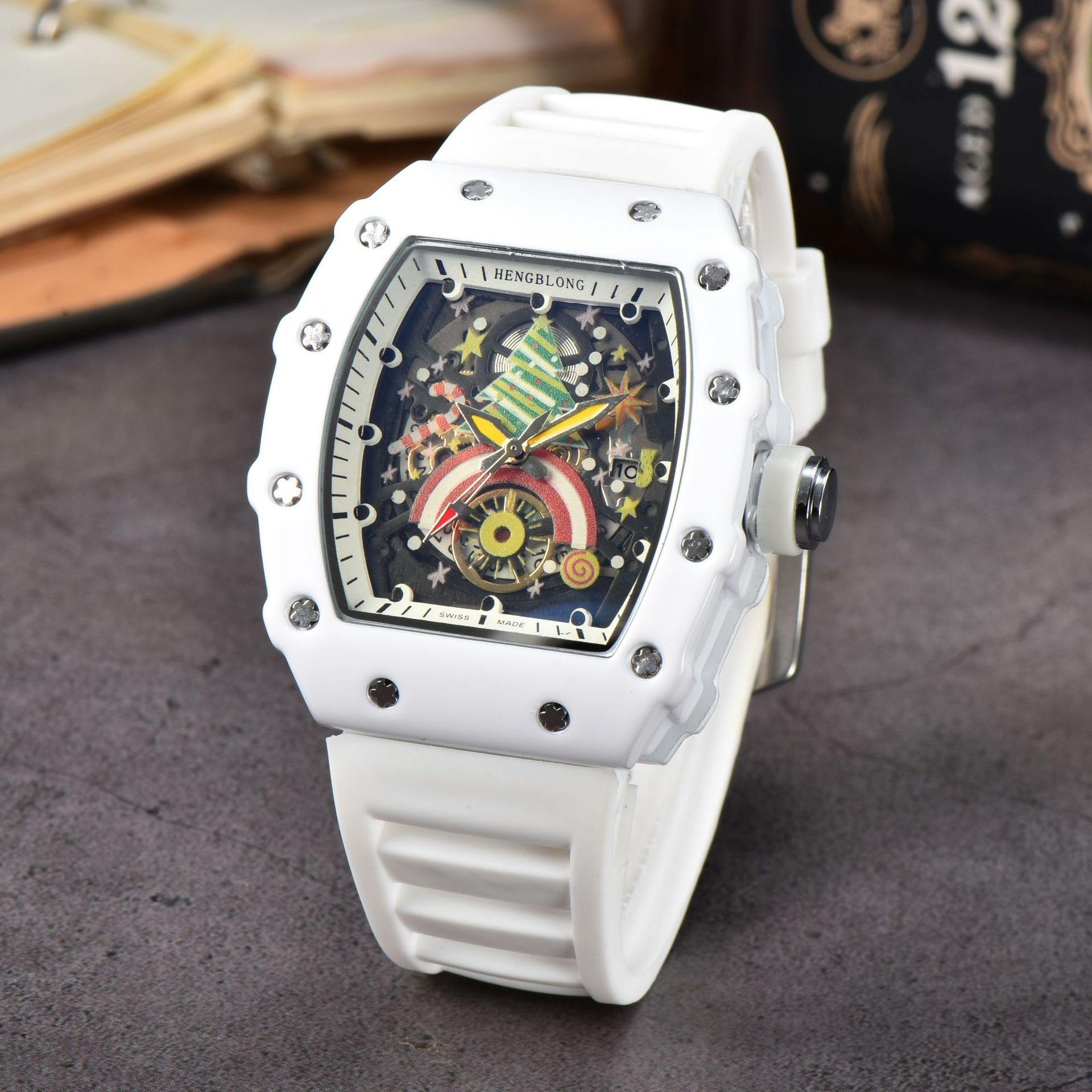 "Richard Mille Style Hengbolong Automatic Luxury Watch – Starry Sky Dial Design"