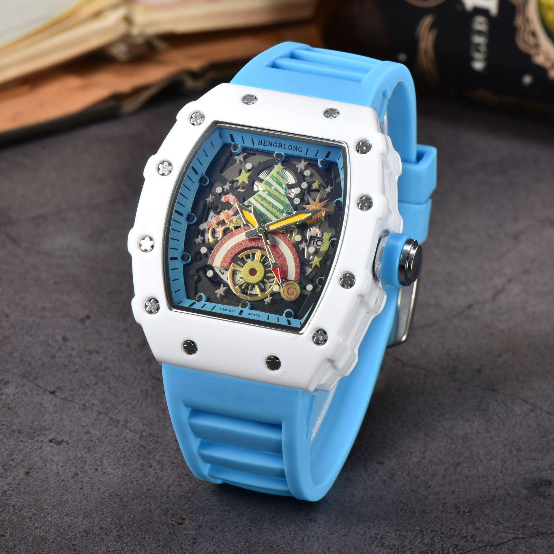 "Richard Mille Style Hengbolong Automatic Luxury Watch – Starry Sky Dial Design"