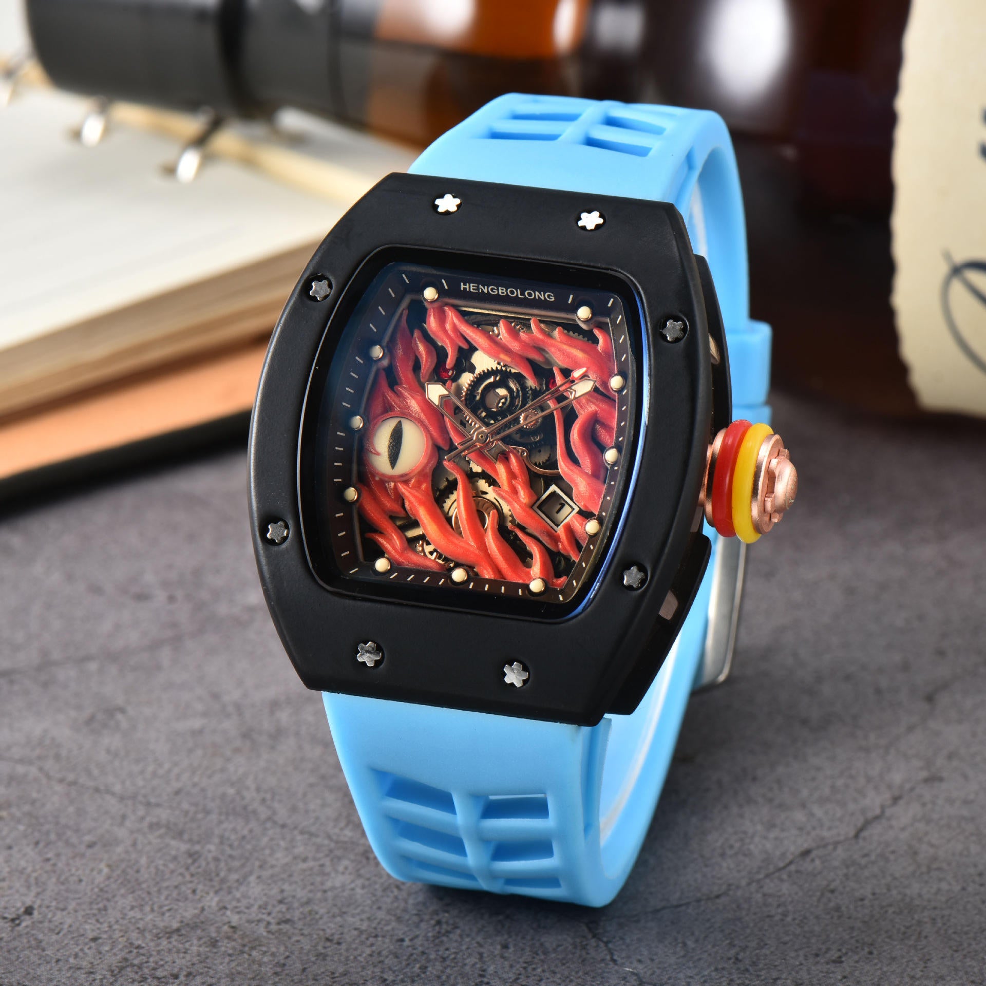 "Richard Mille Style Hengbolong Dragon Eye Automatic Luxury Watch for Men"