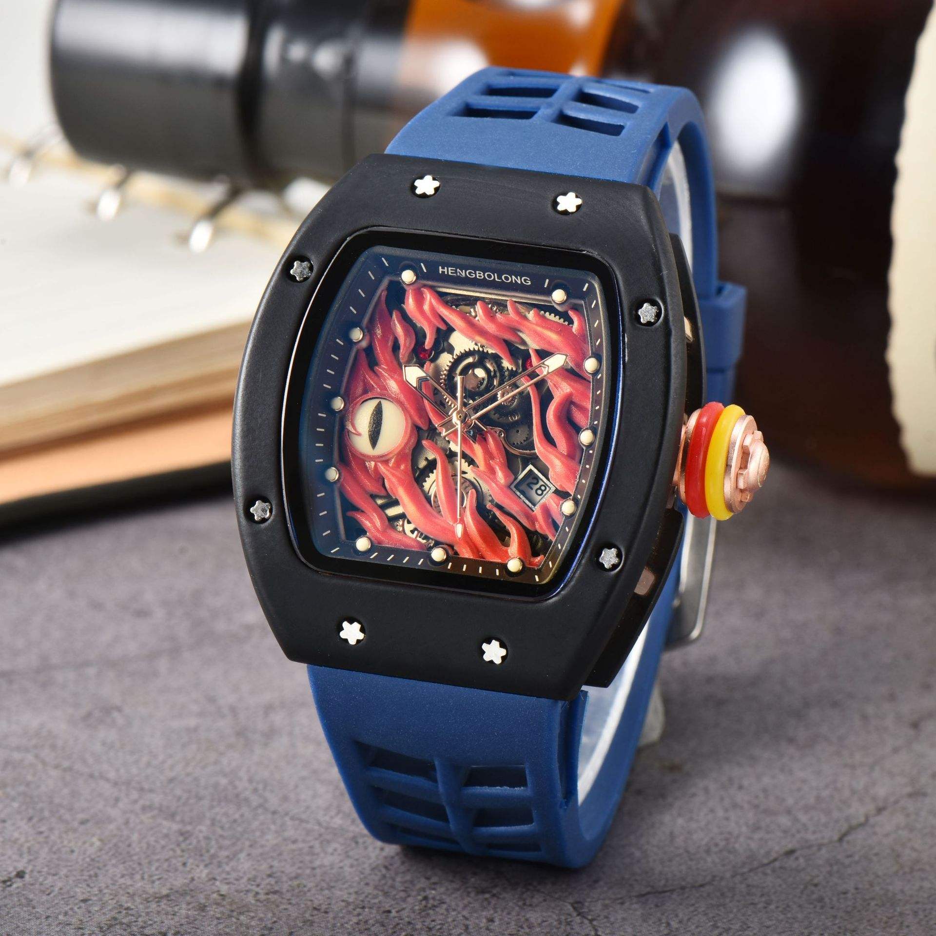 "Richard Mille Style Hengbolong Dragon Eye Automatic Luxury Watch for Men"