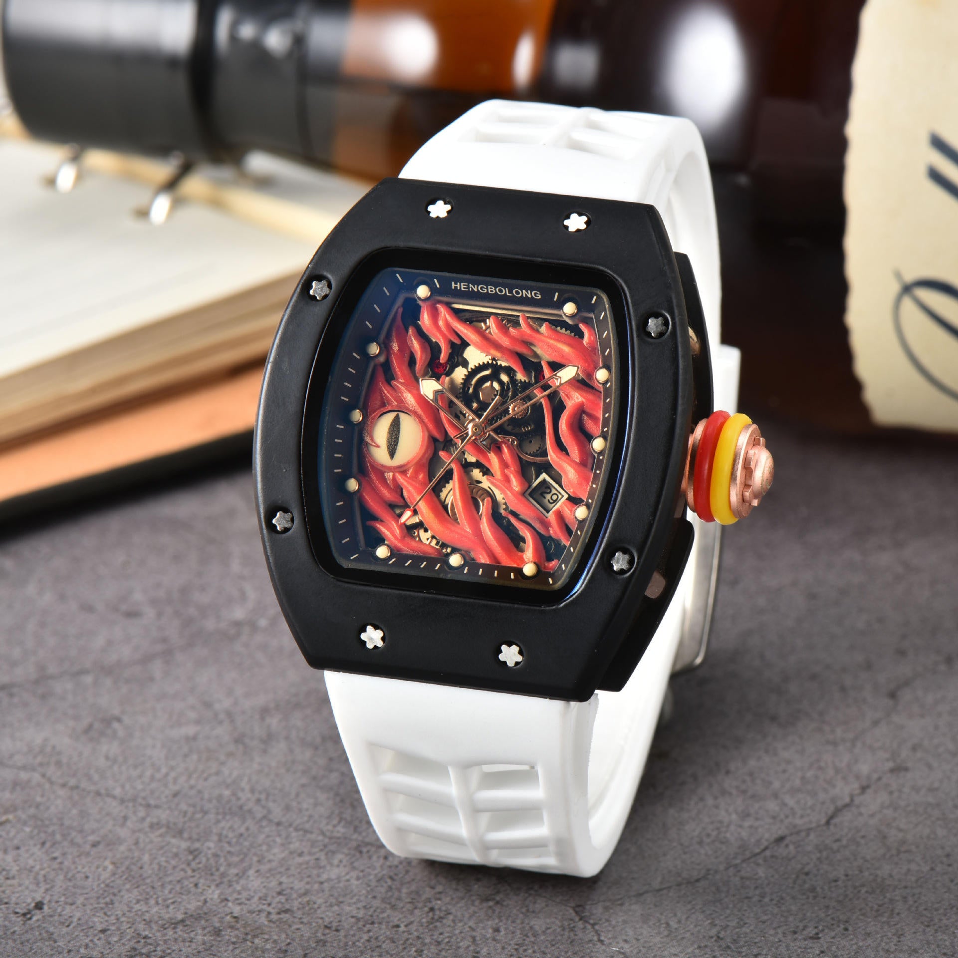 "Richard Mille Style Hengbolong Dragon Eye Automatic Luxury Watch for Men"