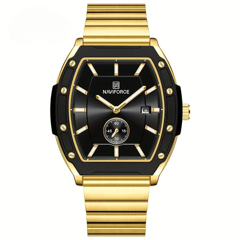 Stylish Men's Luxury Watch – Full Stainless Steel, Waterproof, Classic Dial