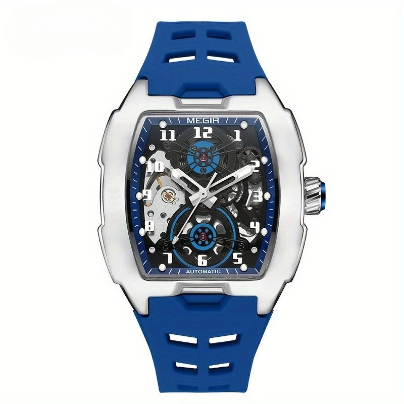 Luxury Skeleton Automatic Mechanical Watch for Men, Sport Style,  Transparent Dial, Precision Movement